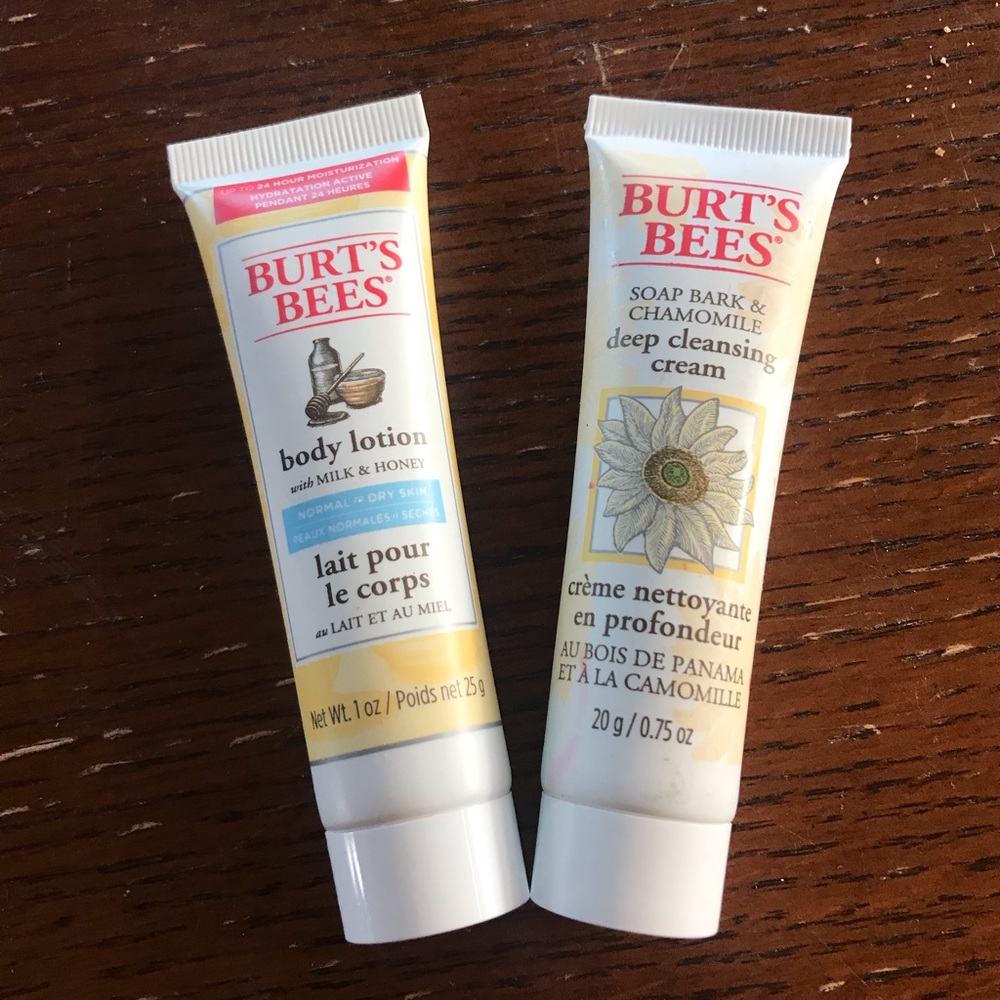 Burt’s Bees Deep Cleansing Cream & Body lotion
